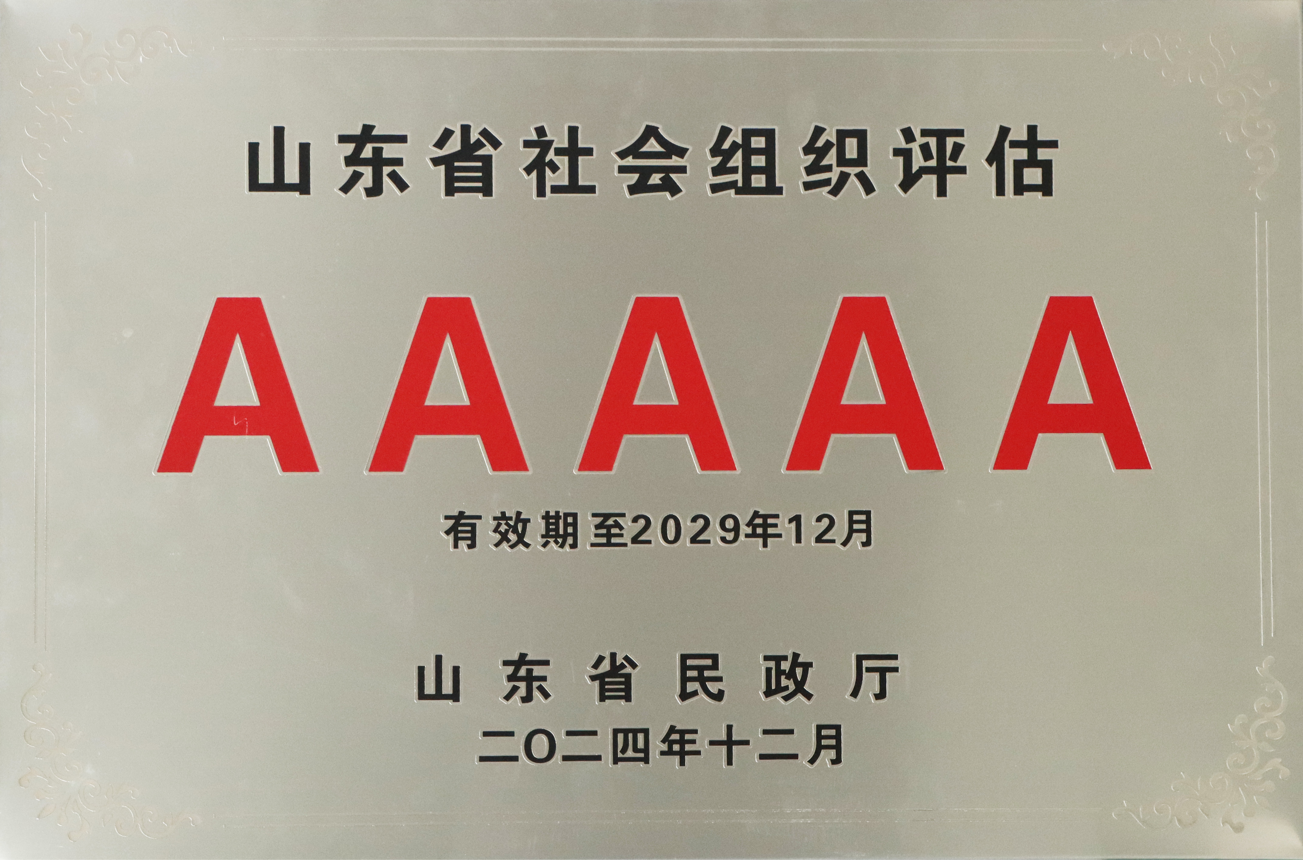 山东省社会组织评估AAAAA